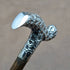 1902 British Antique Ladies Cane Cane Sterling Silver Derby Handle 82cm
